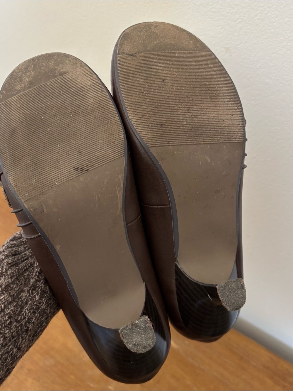 🍂Fall Brown Round-Toe Heels - Picture 9 of 9